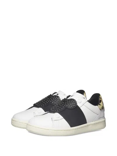 Moa Master Of Arts Kids' Stud-embellished Leopard-print Sneakers In Multi