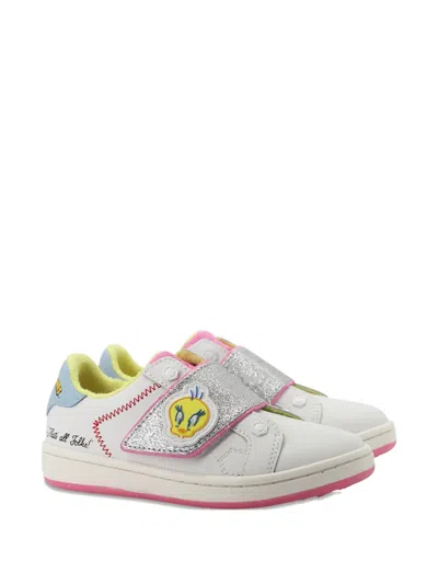 Moa Master Of Arts Kids' Tweety Glitter-detail Sneakers In White