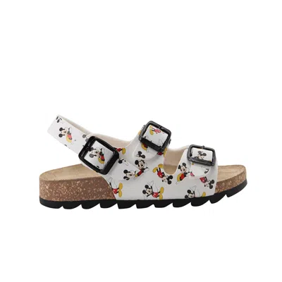 Moa Master Of Arts Kids' White Mickey Mouse Logo Sandals