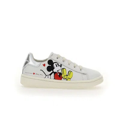 Moa Master Of Arts Kids' White Mickey Silver Tab Sneakers
