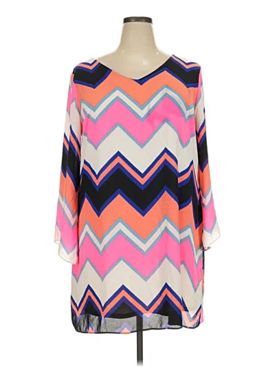 Pre-owned Moa Moa 3/4 Sleeve Blouse In Pink