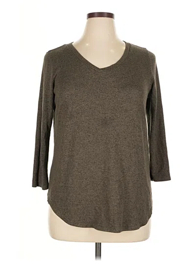 Pre-owned Moa Moa 3/4 Sleeve T-shirt In Brown