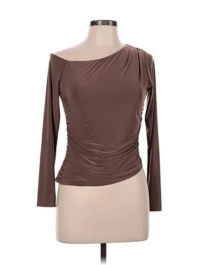 Pre-owned Moa Moa 3/4 Sleeve T-shirt In Brown