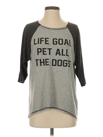 Pre-owned Moa Moa 3/4 Sleeve T-shirt In Gray