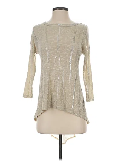Pre-owned Moa Moa 3/4 Sleeve T-shirt In Tan