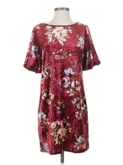 Pre-owned Moa Moa Casual Dress In Burgundy