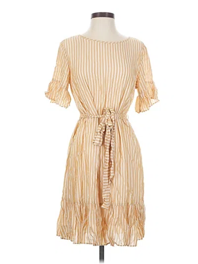 Pre-owned Moa Moa Casual Dress In Tan