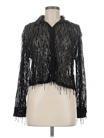 Pre-owned Moa Moa Long Sleeve Blouse In Black