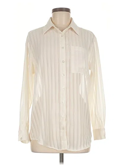 Pre-owned Moa Moa Long Sleeve Blouse In Ivory