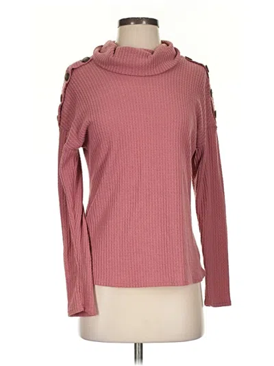 Pre-owned Moa Moa Long Sleeve Turtleneck In Pink