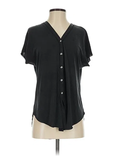 Pre-owned Moa Moa Short Sleeve Blouse In Black