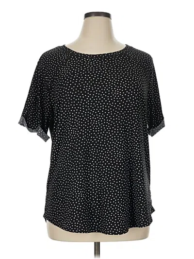 Pre-owned Moa Moa Short Sleeve Blouse In Black