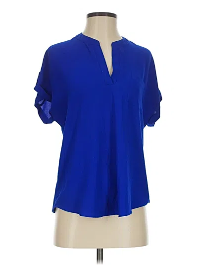 Pre-owned Moa Moa Short Sleeve Blouse In Blue