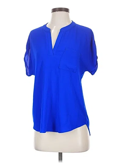 Pre-owned Moa Moa Short Sleeve Blouse In Blue