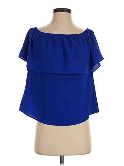Pre-owned Moa Moa Short Sleeve Blouse In Blue