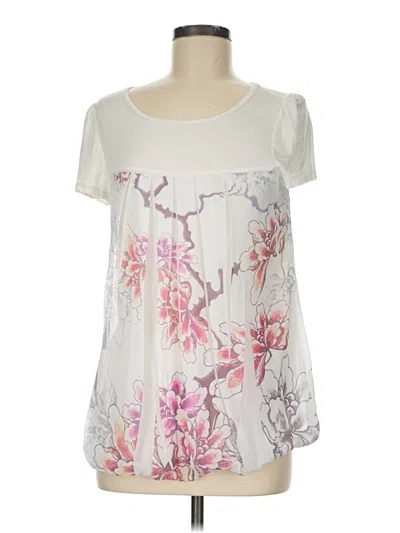 Pre-owned Moa Moa Short Sleeve Blouse In Ivory