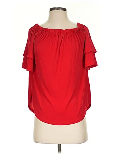 Pre-owned Moa Moa Short Sleeve Blouse In Red