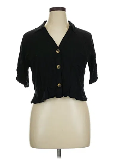 Pre-owned Moa Moa Short Sleeve Polo Shirt In Black
