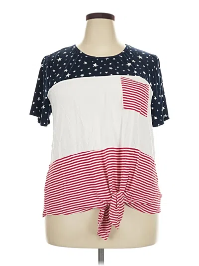Pre-owned Moa Moa Short Sleeve Top Red Crew Neck Tops