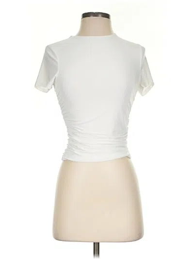 Pre-owned Moa Moa Short Sleeve Turtleneck In Ivory