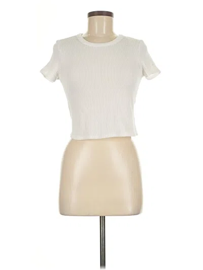 Pre-owned Moa Moa Short Sleeve Turtleneck In White