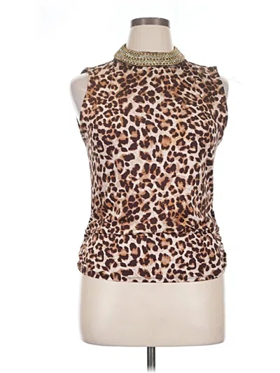 Pre-owned Moa Moa Sleeveless Blouse In Brown
