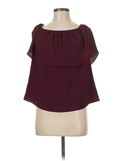 Pre-owned Moa Moa Sleeveless Blouse In Burgundy