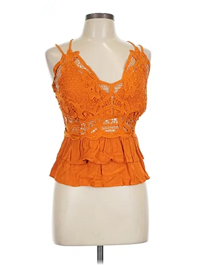 Pre-owned Moa Moa Sleeveless Blouse In Orange
