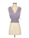 Moa Moa Sleeveless Blouse In Purple
