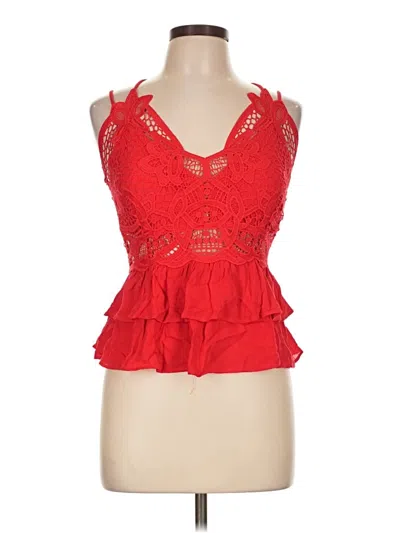 Pre-owned Moa Moa Sleeveless Blouse In Red
