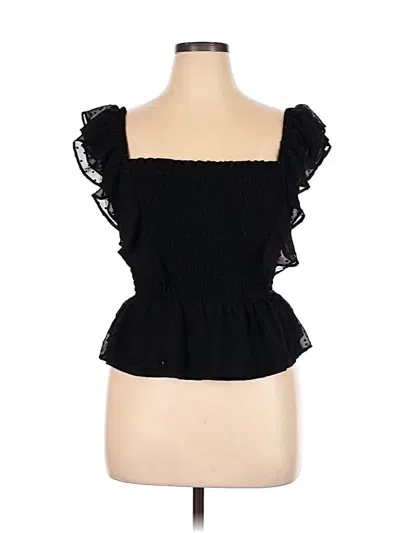 Pre-owned Moa Moa Sleeveless Top Black Sweetheart Neckline Tops