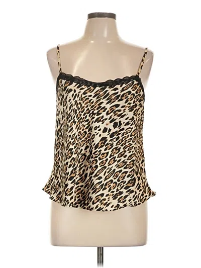 Pre-owned Moa Moa Sleeveless Top Brown Sweetheart Neckline Tops