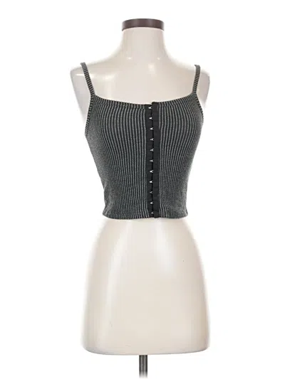 Pre-owned Moa Moa Sleeveless Top Gray Sweetheart Neckline Tops