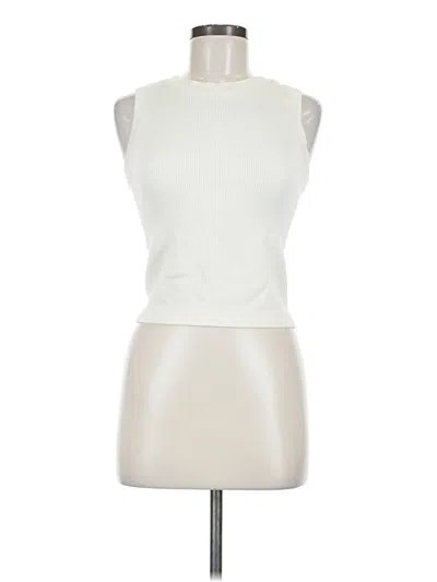 Pre-owned Moa Moa Sleeveless Top Ivory High Neck Tops
