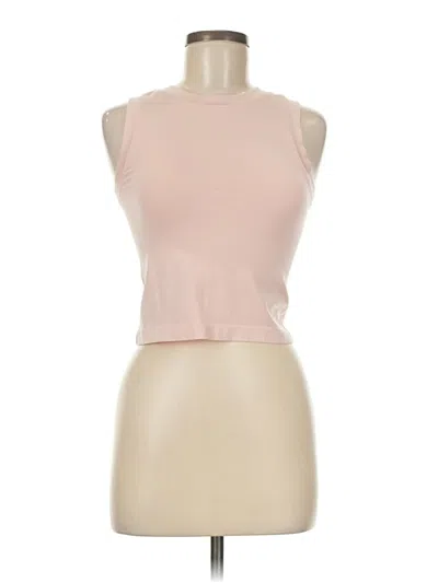 Pre-owned Moa Moa Sleeveless Top Pink Halter Neckline Tops