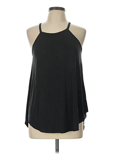 Pre-owned Moa Moa Tank Top Black Halter Neckline Tops