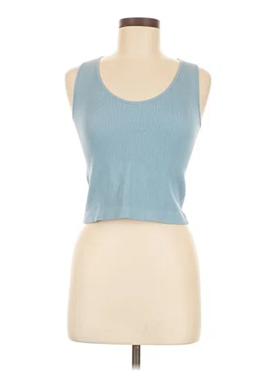 Pre-owned Moa Moa Tank Top Blue Strapless Neckline Tops