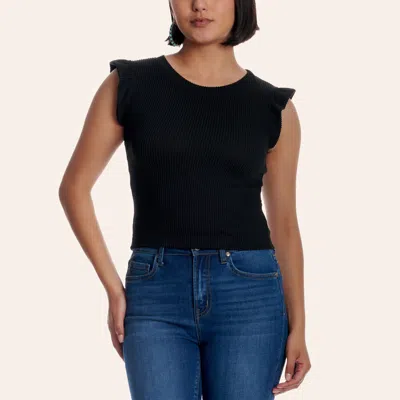 Moa Moa Women's Black Ribbed Knit Tank Top