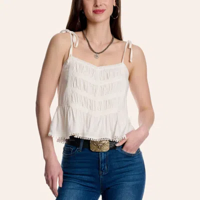 Moa Moa Women's White Ruched Cami