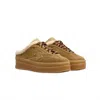 Moa Women's Sabot Double Club Sneaker In Camel In Brown