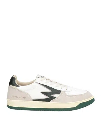 Moaconcept Man Sneakers White Size 8 Leather, Textile Fibers