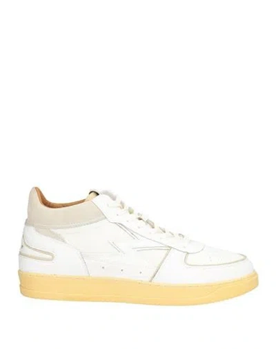Moaconcept Man Sneakers White Size 7 Leather, Textile Fibers