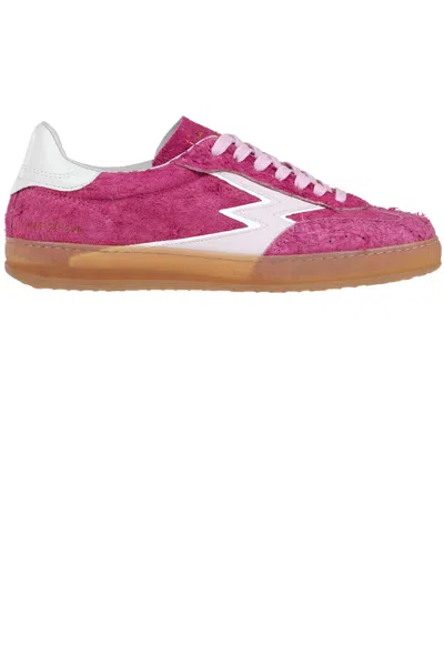 Moaconcept Used Effect Suede Sneakers In Pink