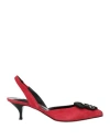 MOACONCEPT MOACONCEPT WOMAN PUMPS RED SIZE 6.5 LEATHER