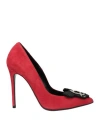 MOACONCEPT MOACONCEPT WOMAN PUMPS RED SIZE 7 LEATHER
