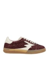 Moaconcept Woman Sneakers Burgundy Size 6.5 Leather
