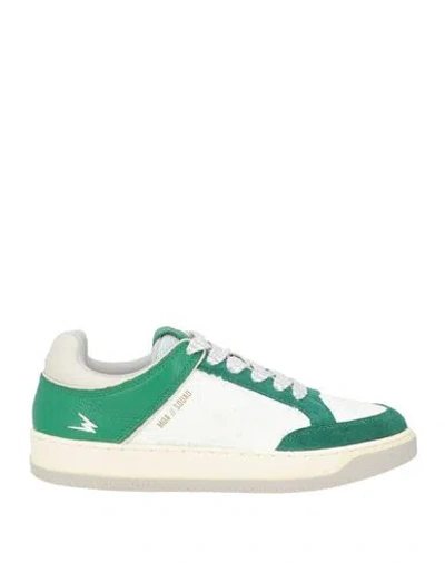 Moaconcept Woman Sneakers Green Size 6 Leather, Textile Fibers