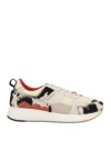 Moaconcept Woman Sneakers Ivory Size 6 Soft Leather, Textile Fibers In White