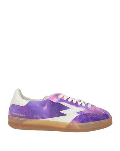 Moaconcept Woman Sneakers Purple Size 7.5 Leather