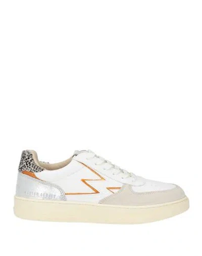Moaconcept Woman Sneakers White Size 6.5 Leather, Textile Fibers